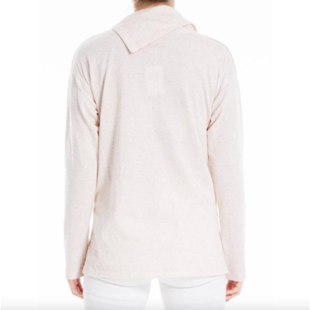 Max Studio Long Sleeve Split Neck Pullover Blush Women's Size M - Picture 3 of 8